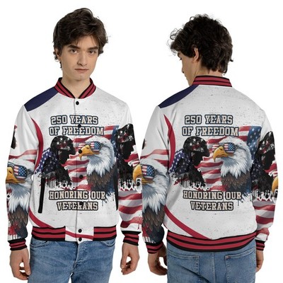 Patriotic Bald Eagle Honoring Our Veterans 4th Of July Veterans Day Gift Jacket