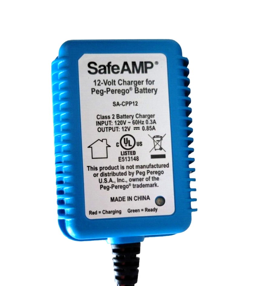 SafeAMP 12 Volt UL LISTED Battery Charger Compatible With Peg Perego
