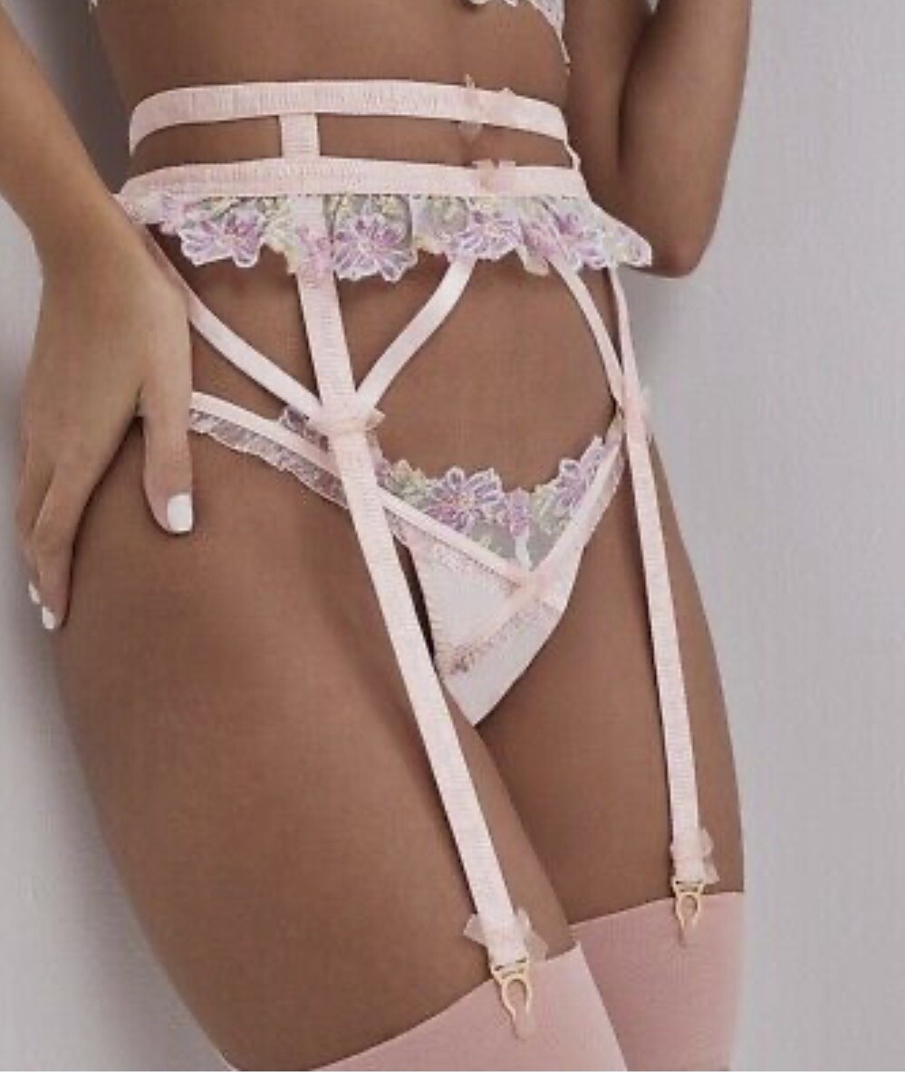 For Love & Lemons April Bloom Garter Belt Pink Floral XXS 2XS NEW NW | eBay