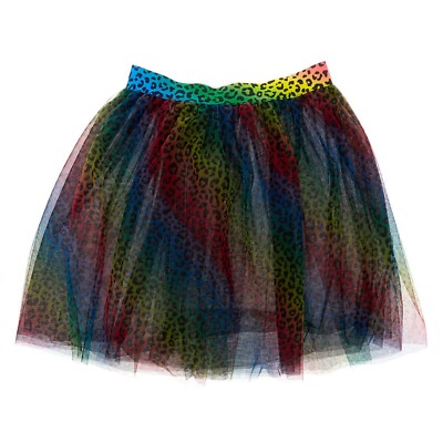 Claire's Junior Ladies Long Leopard Print Tutu Skirt Ballerina Dance Class 