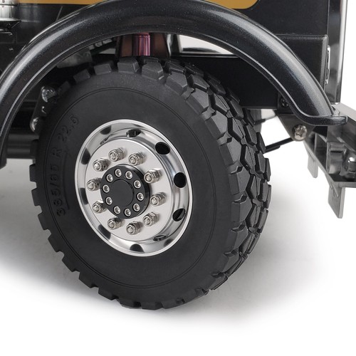 Cerno ruote anteriori in metallo con pneumatici per trattori RC 1:14 Tamiya cuscinetto mozzo camion - Foto 9 di 11