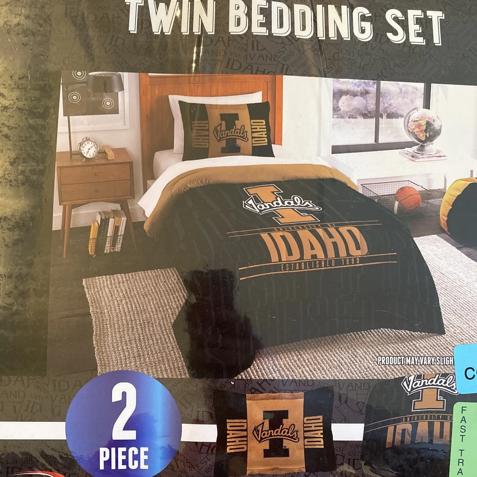 Juego de 2 fundas edredón ropa cama doble moderna Northwest Company Idaho Vandals Foto 3 de 4
