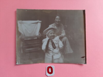 Photo Postcard A Woman With A Child And Pram Photo Art 8.5x7cm 