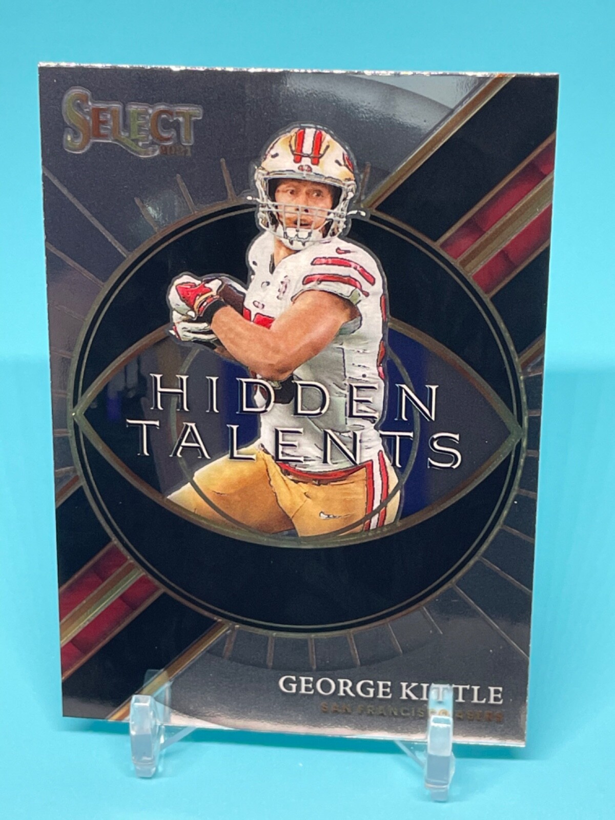 George Kittle 2021 Panini Select Hidden Talents #HT-17 Silver Prizm |1217