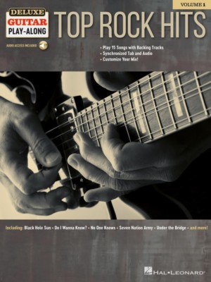 Top Rock Hits Sheet Music Deluxe Guitar Play-Along Book and Audio NEW 000244758