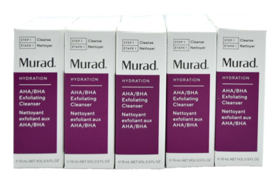 Murad Hydration AHA/BHA Exfoliating Cleanser Travel Sz 0.5 fl oz/15ml [ 15-Pack]