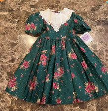 VTG Dolls & Darlings Floral Print Dress Girls Size 8 USA Made NWT VERY HTF RARE