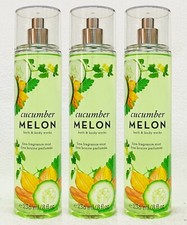 3 Bath  Body Works CUCUMBER MELON Fine Fragrance Mist Body Spray 8 oz