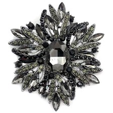 SELOVO 3.5" Huge Big Large Brooch Pendant Scarf Hats Decoration Blue Flower P...