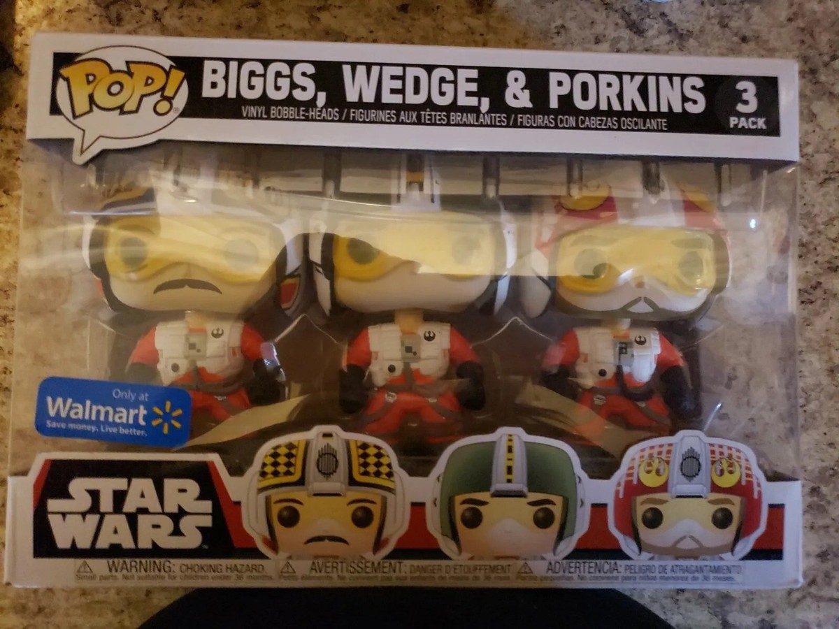 Funko POP! Star Wars PORKINS Biggs and Wedge Walmart Exclusive Figures