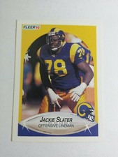 JACKIE SLATER 1990 FLEER FOOTBALL CARD # 45 C5512