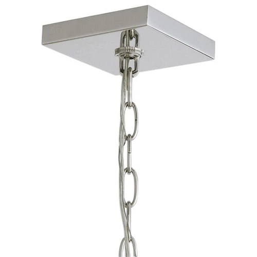 Uttermost Euclid 6-Light Steel and Crystal Cube Pendant Light in Nickel - Picture 5 of 8