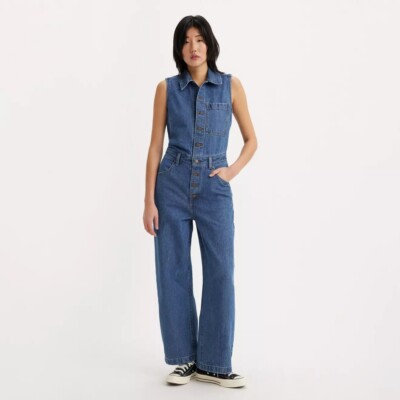 Levi's Jeans Sleeveless Jumpsuit Size L