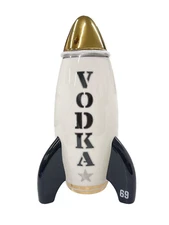 Jonathan Adler Rocket Vodka Decanter Porcelain with Gasket Seal New