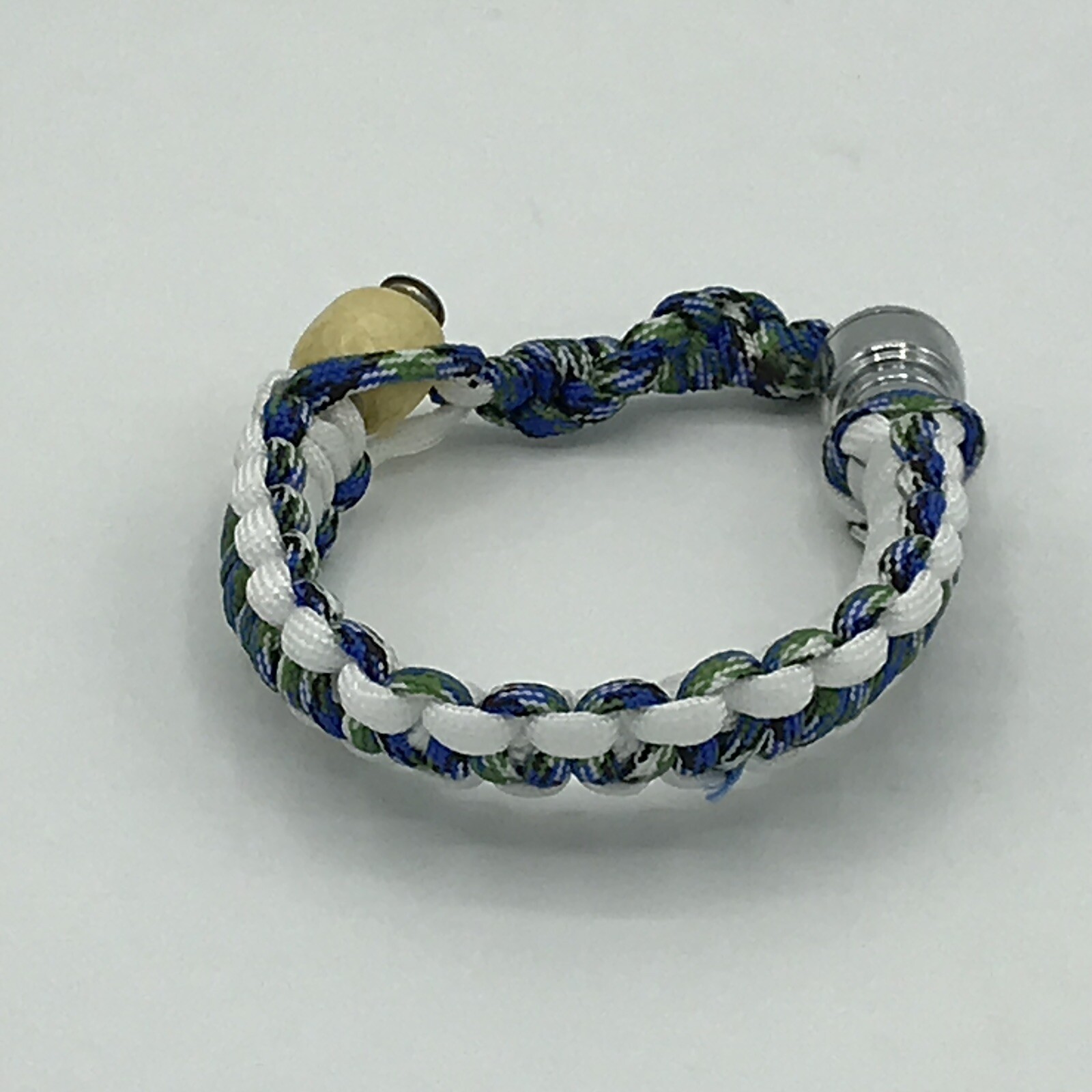 Stealth Smoking Pipe Bracelet in Metal Wood or Rope Green Blue White USA Made  -image