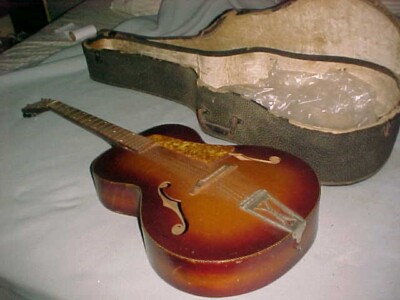 1940s KAY ArchTop ACOUSTIC GUITAR - SUNBURST - CHECKERED BINDING