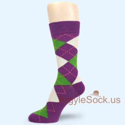 Shades of PURPLE Men's Groomsmen's Dress Socks (Lavender, Lilac, Light Purple)