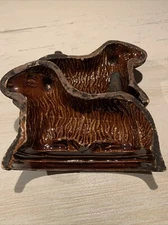 Old small terracotta mold LAMB LAMB Pascal Alsace C.1920 Alsatian lamb (3)