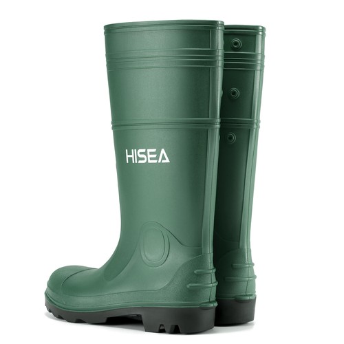 HISEA Men Folding Rain Boots Waterproof Anti-Slip Garden Hunting Work Knee Boots - Picture 38 of 53