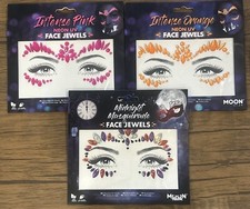 Lot of 3 Face Jewels by Moon Terror Festival Face Body Gems Neon UV Masquerade