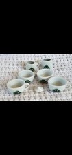 Set Of 7 Child's Miniature Tea Set Porcelain Hand-painted Teddy Bear Vintage