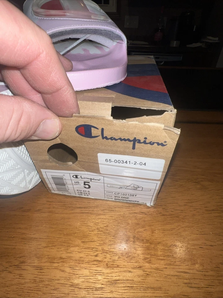 Diapositivas de goteo Champion IPO marrón blanco rosa CP102108TY 5Y.  6,5 W Foto 4 de 4