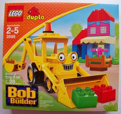 Lego duplo Bob The Builder 3595 Scoop at Bobland Bay NEW backhoe  construction