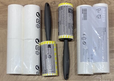 IKEA BASTIS X2 Fussel Flusenroller & X8 Nachfüllpack Kleidung Tierhaarentferner