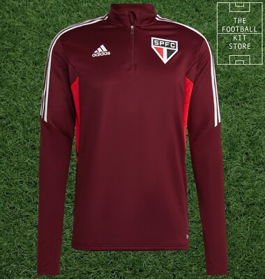 Sao Paulo 1/4 Zip Trainingstop Herren - Adidas SPFC Quarter Zip - Black Friday Sale