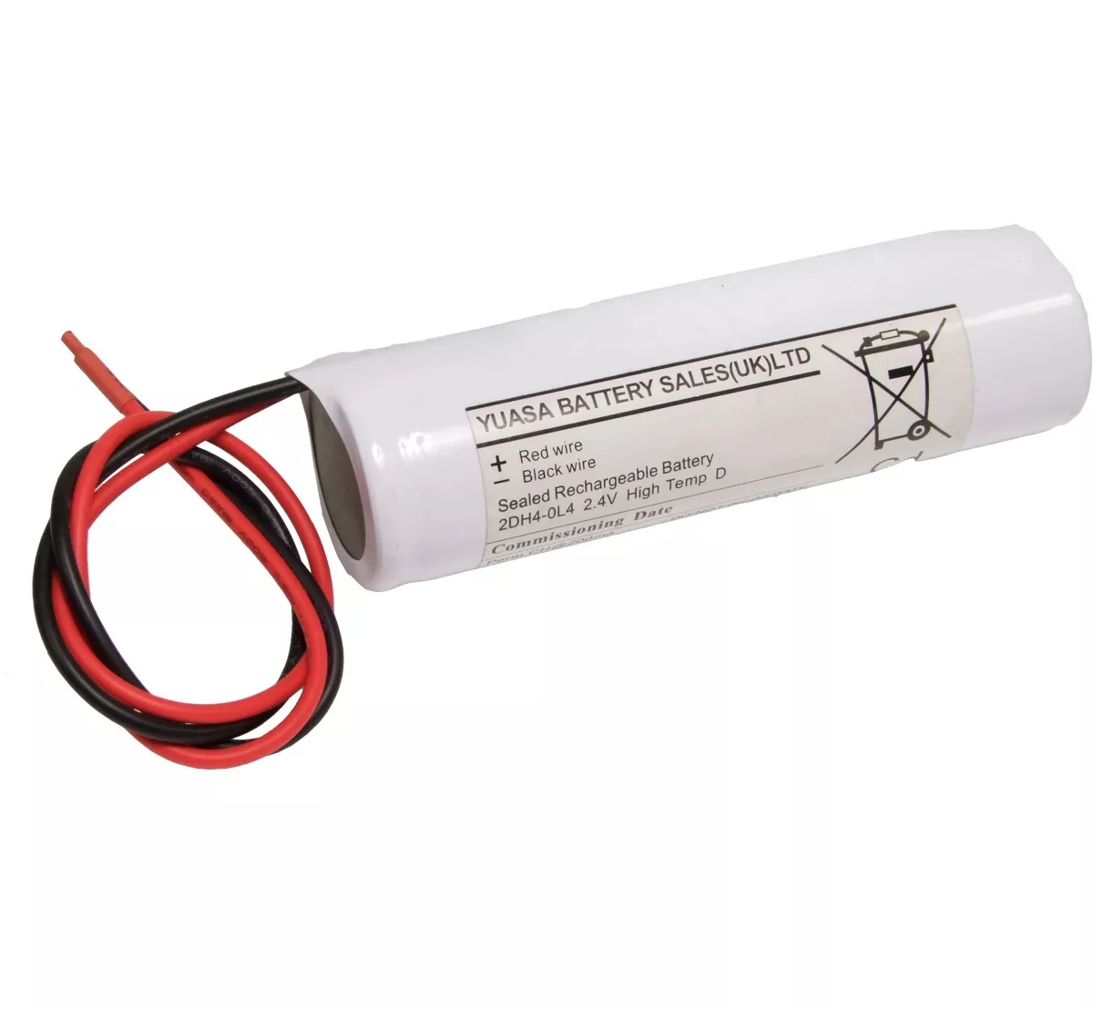 YUASA 2DH4 0L4 2.4V 4Ah Ni Cd Emergency Lighting Battery Flying
