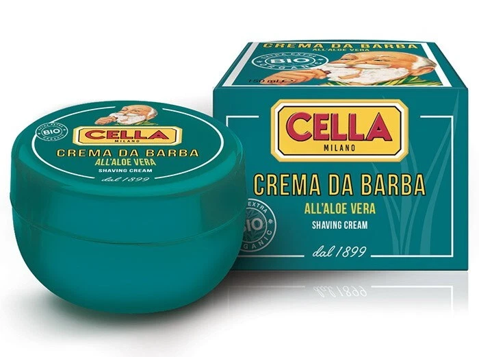 RASIERCREME CELLA BIO ORGANIC mit ALOE VERA 150ml made in Italy CREMA DA BARBA