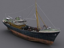 Trawler Navena 1/32 Scale Model Boat Ship Plans and Templates 41"