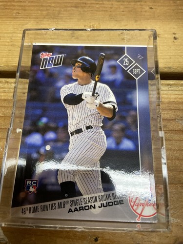 2017 Topps Now #653 49TH HR TIES MLB SINGLE SEASON ROOKIE RECORD AARON JUDGE - Picture 2 of 3