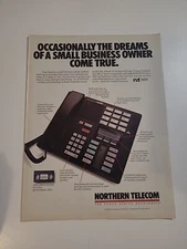 Northern Telecom Telephone Print Ad 1989 8x11 Vintage 