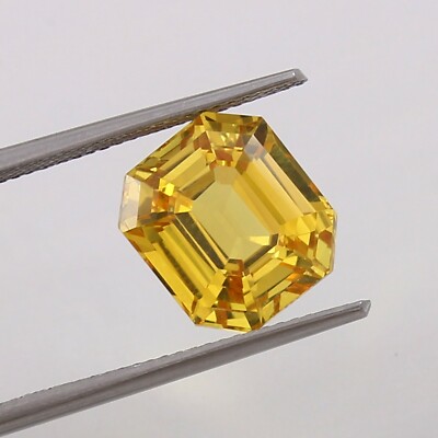 7.60 Karat AAA Natürlich Ceylon Gelb Saphir Strahlender Schnitt Locker Edelstein