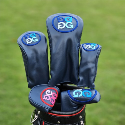 Blue GFOUR Golf Club Headcovers Driver Fairway Woods Cover Head Covers Set 135X - Picture 1 of 16