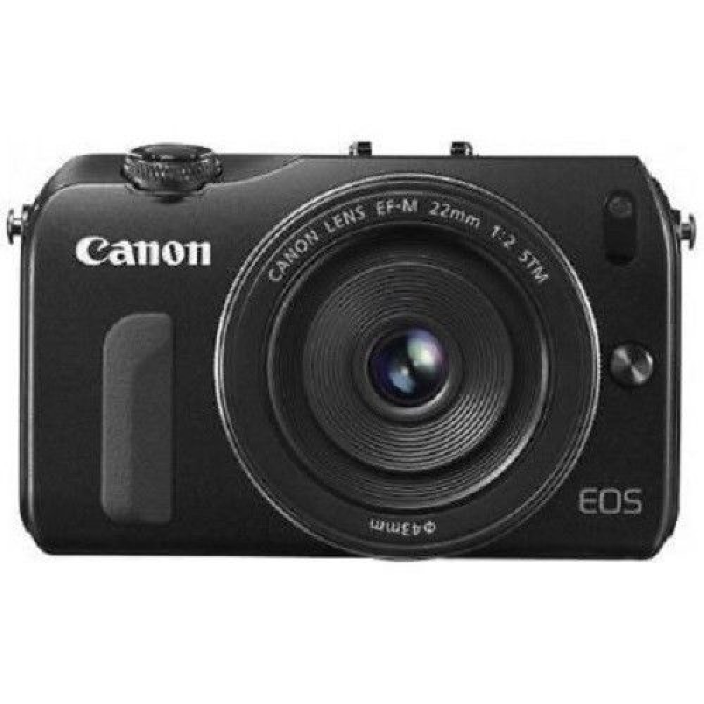 USED Canon EOS M with EF-M 22mm STM Black Excellent FREE SHIPPING