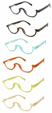 1 or 3 Pair Top Rimless Small Colorful Frame Full Lens Reading Glasses Readers