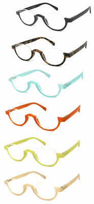 Women Top Rimless Reading Glasses Small Full Lens Colorful Spring +1.00~ +4.00