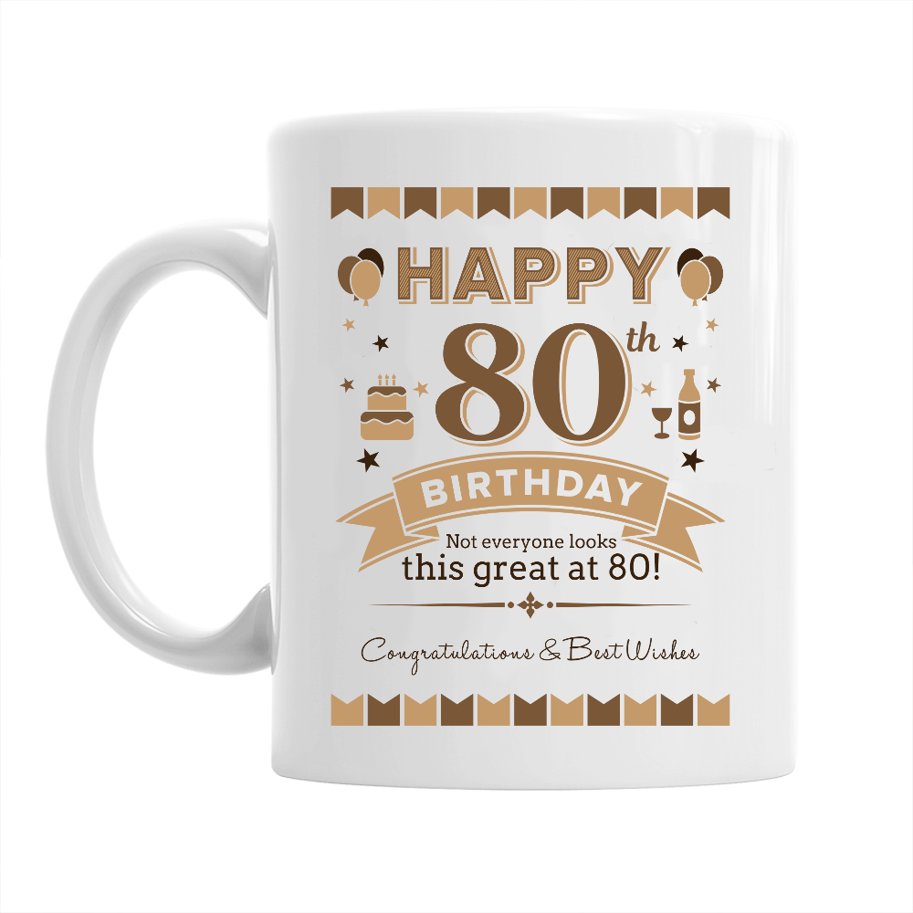 80th Birthday Happy Gift Present Idea For Men Dad Male Keepsake 80 Coffee  Mug | eBay