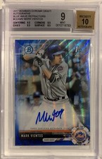 2017 Bowman Chrome Draft Mark Vientos Blue Wave Refractor 148/150 BGS 9.0/10