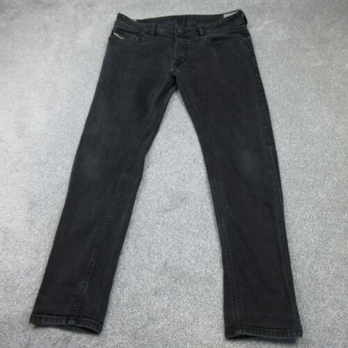 Diesel Jeans Herren W34 L30 Grau Denim Sleenker 0086Z Slim Skinny Stretch 4805
