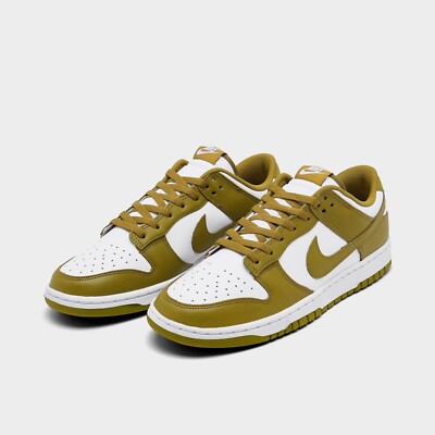 Nike Dunk Low Retro Casual Shoes White / Pacific Moss Brown Sz 11.5 DV0833 105