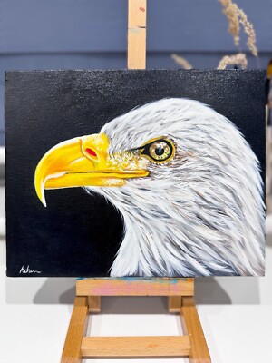 Adler Vogel Ölgemälde auf Leinwand Original Majestätischer Vogel Fine Art signiert Sale