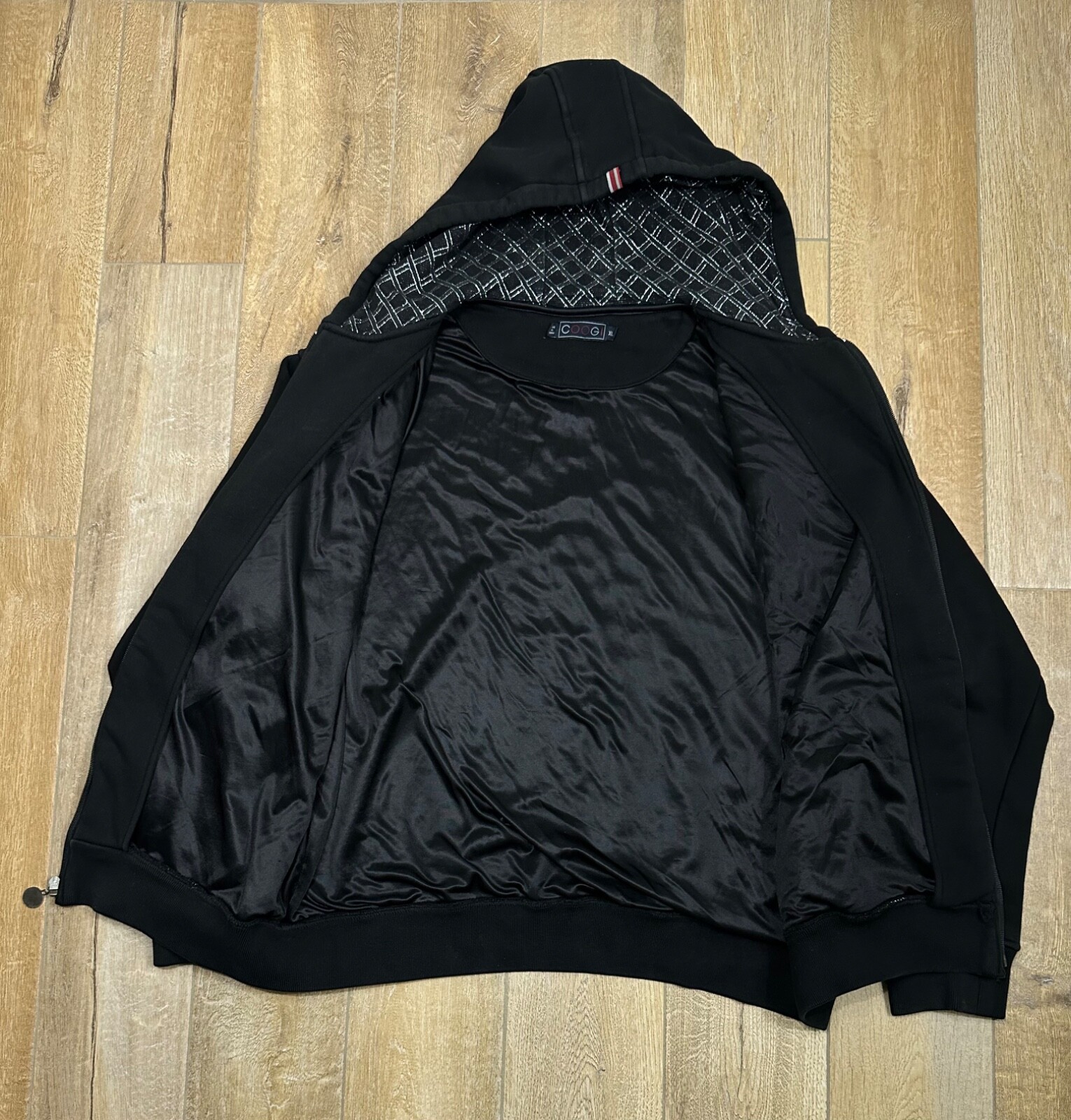 Vintage COOGI Full Zip Hoodie, Black - Mens X-Large image 2