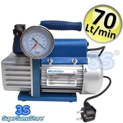 3S VACUUM PUMP with PRESSURE GAUGE SOLENOID VALVE for AIR CONDITIONING