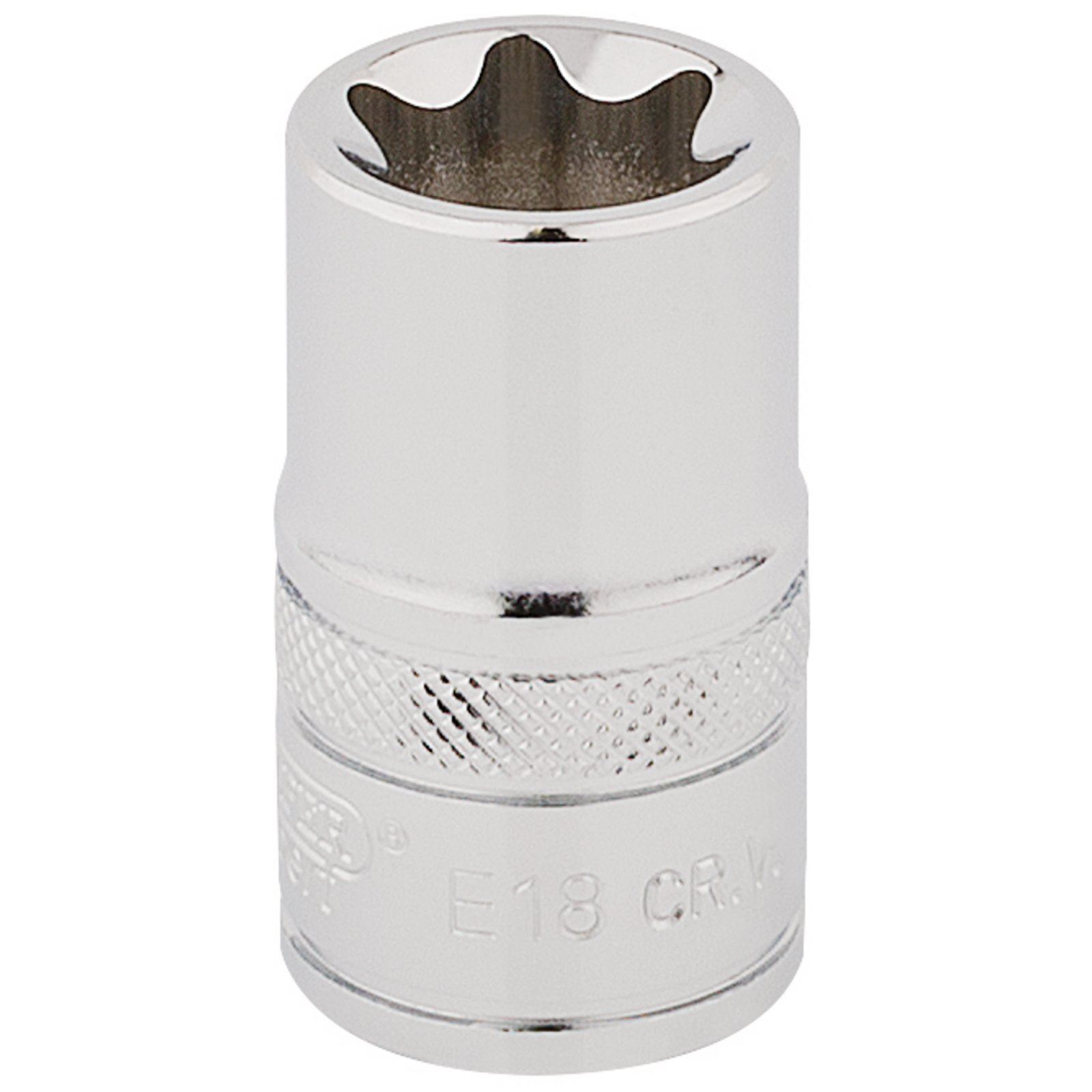 Draper Expert Quality 1/2"" Square Drive TX-Star Socket - E18 Sq Dr Torx - 34340
