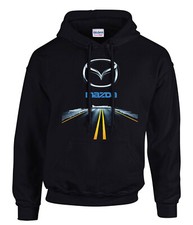 Mazda Autobahn Auto Logo Hooded Kapuzenpullover Schwarz -31131 -SW
