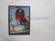 1986 Donruss Rich Gedman signed baseball card