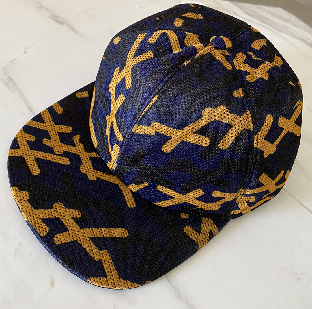 Ermenegildo Zegna Couture hat Ermenegildo Zegna Baseball Cap Navy/Yellow Polyester Size M main image 2
